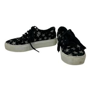 Rebecca Minkoff Black NADIA Galaxy Star Sparkling Stars Platform Sneakers 5.5